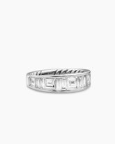 DY Eden Band Ring in Platinum with Baguette Diamonds, 4.8mm